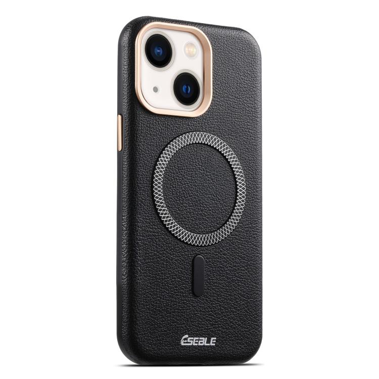 ESEBLE L2 Litchi Texture Metal Lens Magnetic Phone Case, For iPhone 15 Pro, For iPhone 15, For iPhone 14 / 13, For iPhone 14 Pro, For iPhone 14 Pro Max, For iPhone 13 Pro Max, For iPhone 13 Pro