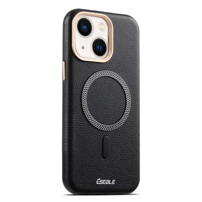 ESEBLE L2 Litchi Texture Metal Lens Magnetic Phone Case, For iPhone 15 Pro, For iPhone 15, For iPhone 14 / 13, For iPhone 14 Pro, For iPhone 14 Pro Max, For iPhone 13 Pro Max, For iPhone 13 Pro