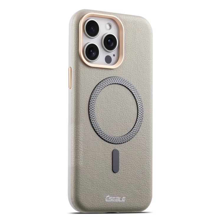 ESEBLE L2 Litchi Texture Metal Lens Magnetic Phone Case, For iPhone 15 Pro, For iPhone 15, For iPhone 14 / 13, For iPhone 14 Pro, For iPhone 14 Pro Max, For iPhone 13 Pro Max, For iPhone 13 Pro