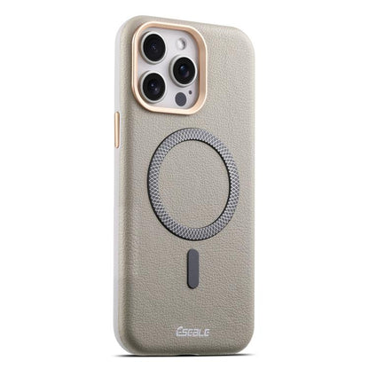 ESEBLE L2 Litchi Texture Metal Lens Magnetic Phone Case, For iPhone 15 Pro, For iPhone 15, For iPhone 14 / 13, For iPhone 14 Pro, For iPhone 14 Pro Max, For iPhone 13 Pro Max, For iPhone 13 Pro