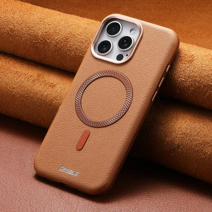 ESEBLE L2 Litchi Texture Metal Lens Magnetic Phone Case, For iPhone 15 Pro, For iPhone 15, For iPhone 14 / 13, For iPhone 14 Pro, For iPhone 14 Pro Max, For iPhone 13 Pro Max, For iPhone 13 Pro