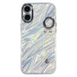 Plating Ripples Texture Wristband Holder TPU Phone Case with Lens Film, For iPhone 17 Pro Max, For iPhone 17 Pro, For iPhone 17, For iPhone Air, For iPhone 16 Pro Max, For iPhone 16 Pro, For iPhone 16 Plus, For iPhone 16