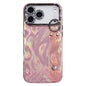Plating Feather-Gauze Texture Wristband Holder TPU Phone Case with Lens Film, For iPhone 17 Pro Max, For iPhone 17 Pro, For iPhone 17, For iPhone Air, For iPhone 16 Pro Max, For iPhone 16 Pro, For iPhone 16 Plus, For iPhone 16