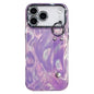 Plating Feather-Gauze Texture Wristband Holder TPU Phone Case with Lens Film, For iPhone 17 Pro Max, For iPhone 17 Pro, For iPhone 17, For iPhone Air, For iPhone 16 Pro Max, For iPhone 16 Pro, For iPhone 16 Plus, For iPhone 16