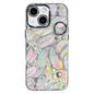Plating Feather Texture Wristband Holder TPU Phone Case with Lens Film, For iPhone 13