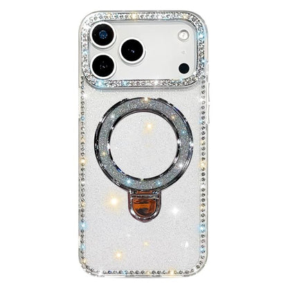 Rhinestone Glitter Kickstand Dual-side IMD Phone Case, For iPhone 17 Pro Max, For iPhone 17 Pro, For iPhone 17, For iPhone Air