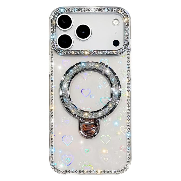 Rhinestone Glitter Kickstand Dual-side IMD Phone Case, For iPhone 17 Pro Max, For iPhone 17 Pro, For iPhone 17, For iPhone Air