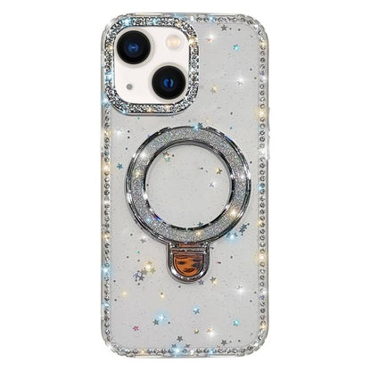 Rhinestone Glitter Kickstand Dual-side IMD Phone Case, For iPhone 15 Pro Max, For iPhone 15 Pro, For iPhone 15, For iPhone 14