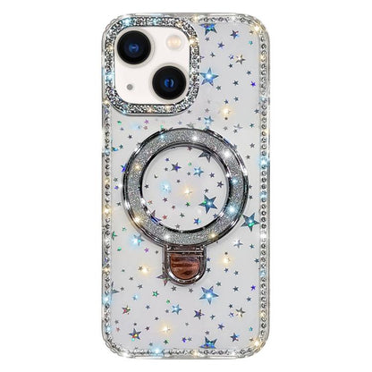 Rhinestone Glitter Kickstand Dual-side IMD Phone Case, For iPhone 15 Pro Max, For iPhone 15 Pro, For iPhone 15, For iPhone 14