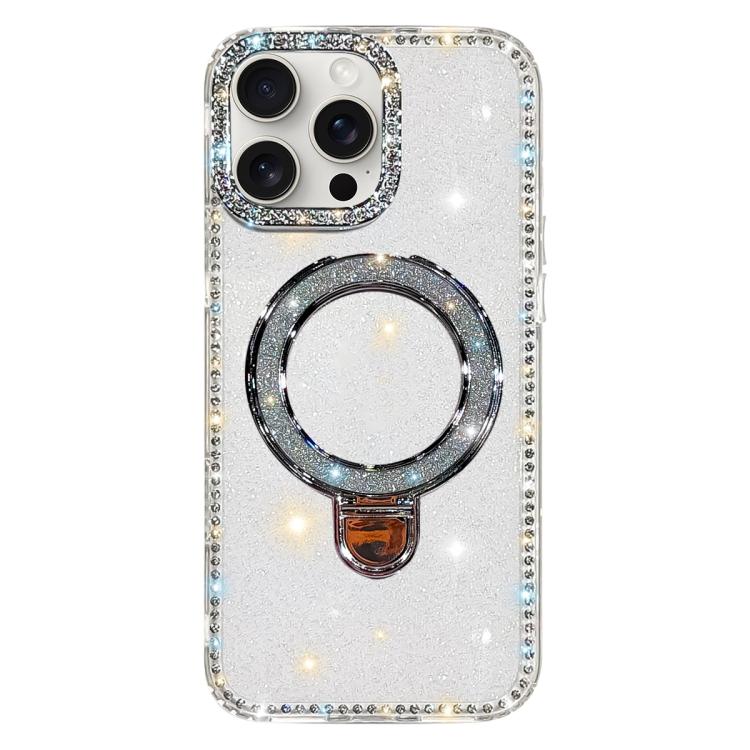 Rhinestone Glitter Kickstand Dual-side IMD Phone Case, For iPhone 14 Pro, For iPhone 14 Pro Max, For iPhone 13 Pro Max, For iPhone 13 Pro