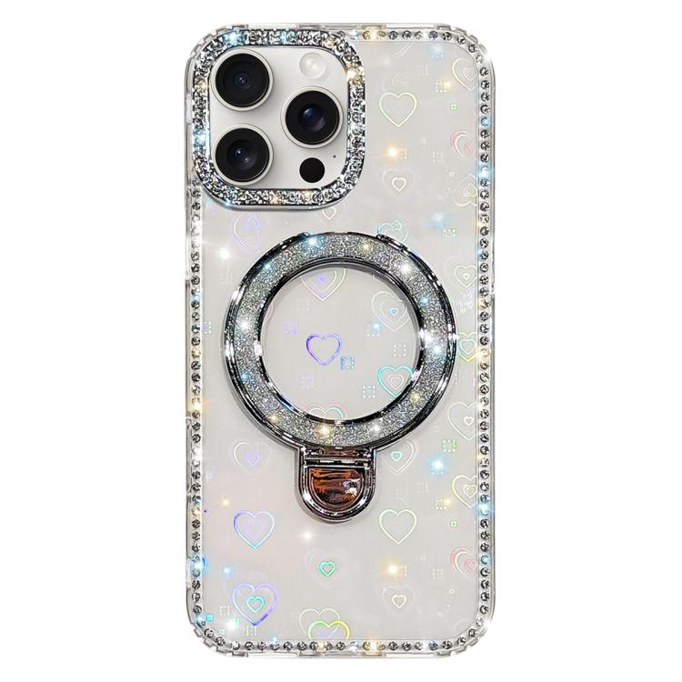 Rhinestone Glitter Kickstand Dual-side IMD Phone Case, For iPhone 14 Pro, For iPhone 14 Pro Max, For iPhone 13 Pro Max, For iPhone 13 Pro