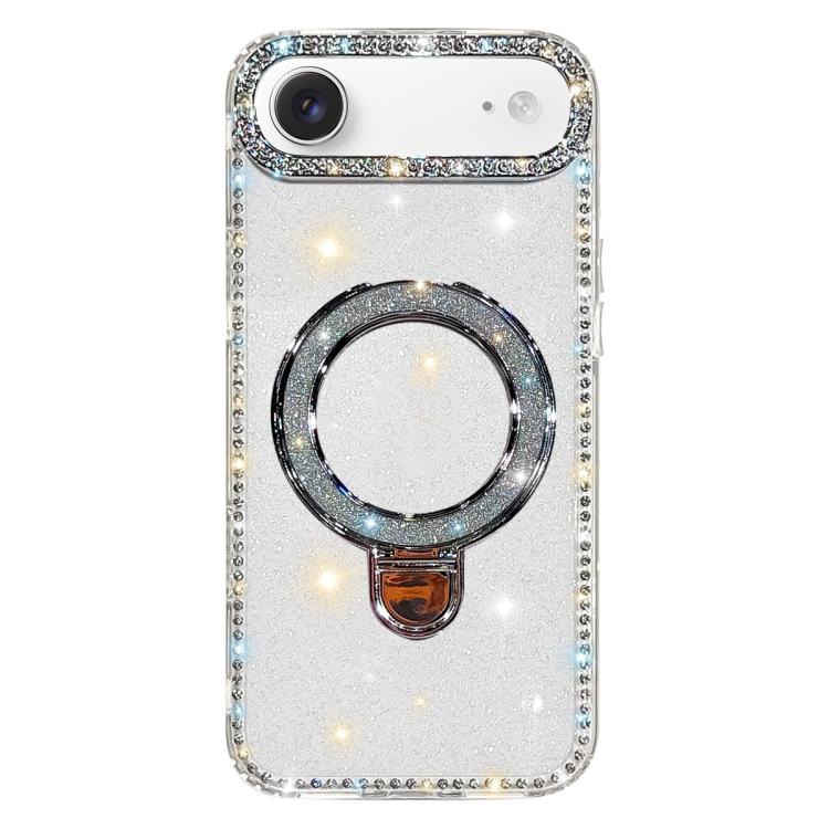 Rhinestone Glitter Kickstand Dual-side IMD Phone Case, For iPhone 17 Pro Max, For iPhone 17 Pro, For iPhone 17, For iPhone Air