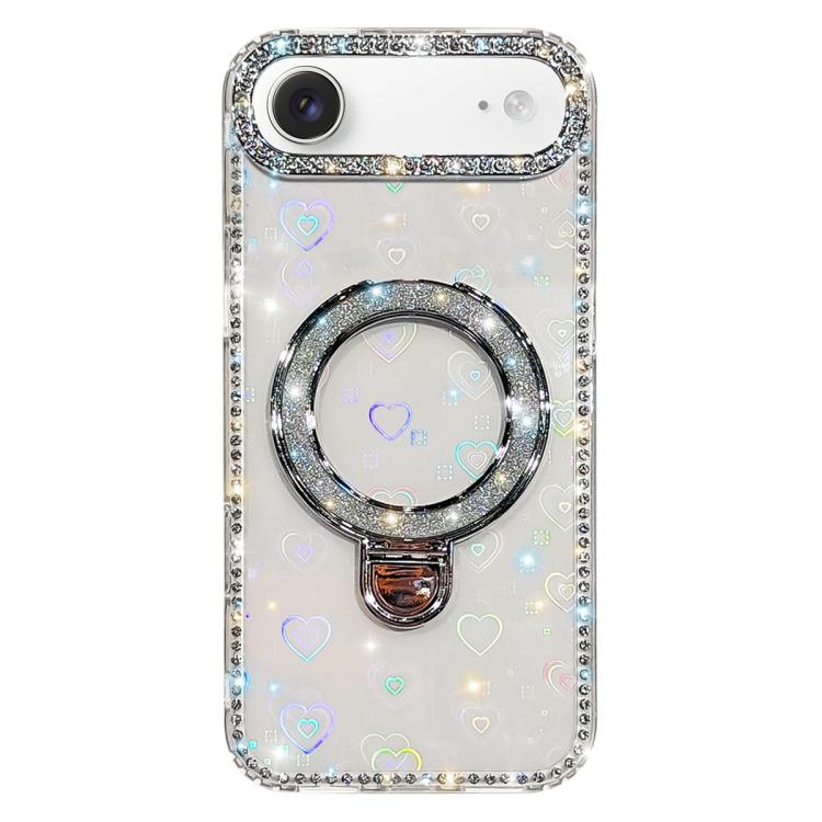 Rhinestone Glitter Kickstand Dual-side IMD Phone Case, For iPhone 17 Pro Max, For iPhone 17 Pro, For iPhone 17, For iPhone Air