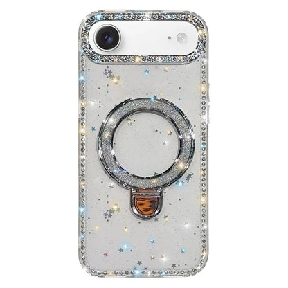 Rhinestone Glitter Kickstand Dual-side IMD Phone Case, For iPhone 17 Pro Max, For iPhone 17 Pro, For iPhone 17, For iPhone Air
