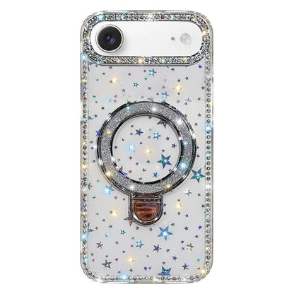 Rhinestone Glitter Kickstand Dual-side IMD Phone Case, For iPhone 17 Pro Max, For iPhone 17 Pro, For iPhone 17, For iPhone Air
