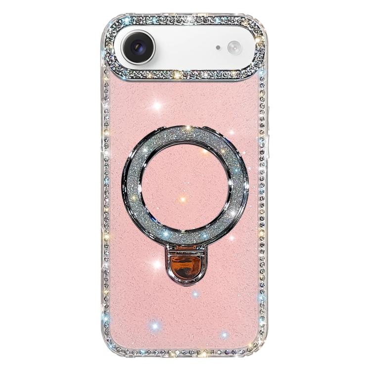 Rhinestone Glitter Kickstand Dual-side IMD Phone Case, For iPhone 17 Pro Max, For iPhone 17 Pro, For iPhone 17, For iPhone Air