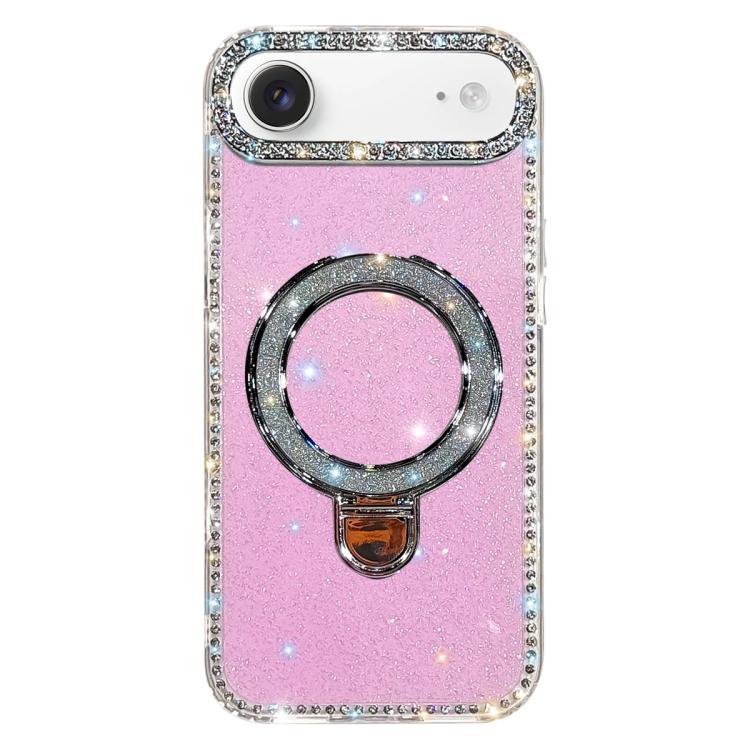 Rhinestone Glitter Kickstand Dual-side IMD Phone Case, For iPhone 17 Pro Max, For iPhone 17 Pro, For iPhone 17, For iPhone Air