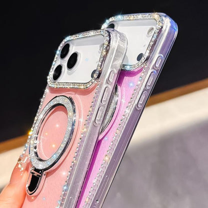 Rhinestone Glitter Kickstand Dual-side IMD Phone Case, For iPhone 15 Pro Max, For iPhone 15 Pro, For iPhone 15, For iPhone 14