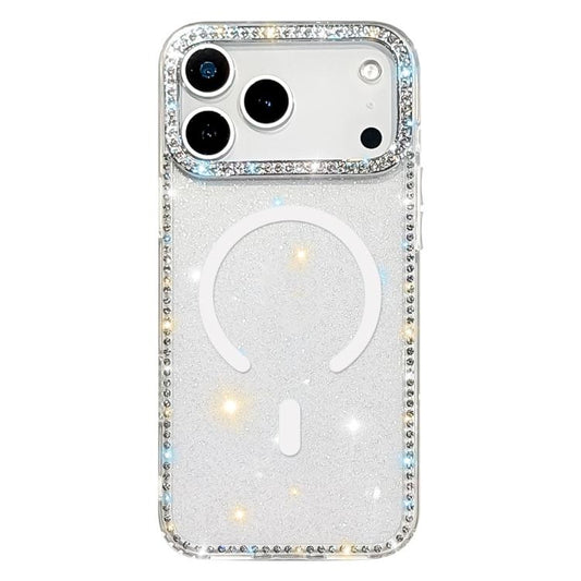 Rhinestone Dual-side IMD PC Hybrid TPU Magnetic Phone Case, For iPhone 17 Pro Max, For iPhone 17 Pro, For iPhone 17, For iPhone Air