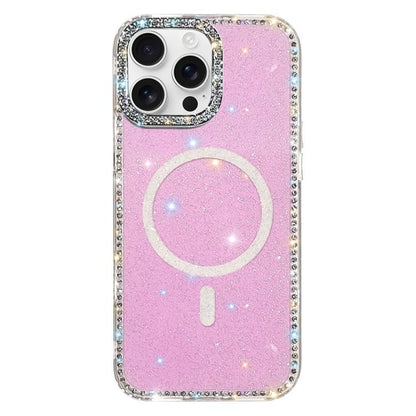 Rhinestone Dual-side IMD PC Hybrid TPU Magnetic Phone Case, For iPhone 16 Pro Max, For iPhone 16 Pro, For iPhone 16 Plus, For iPhone 16