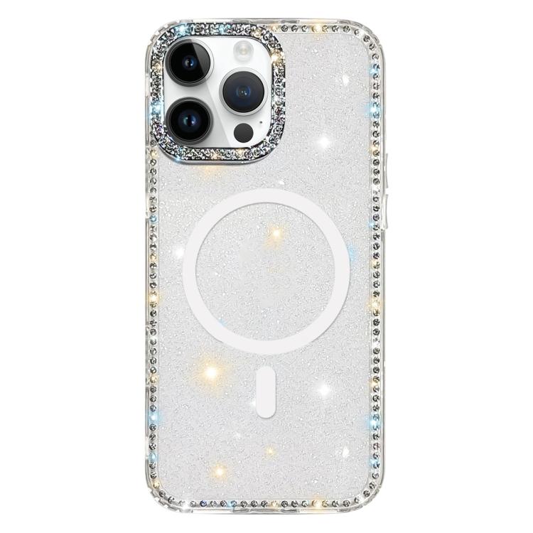 Rhinestone Dual-side IMD PC Hybrid TPU Magnetic Phone Case, For iPhone 14 Pro, For iPhone 14 Pro Max, For iPhone 13 Pro Max, For iPhone 13 Pro