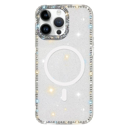 Rhinestone Dual-side IMD PC Hybrid TPU Magnetic Phone Case, For iPhone 14 Pro, For iPhone 14 Pro Max, For iPhone 13 Pro Max, For iPhone 13 Pro