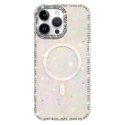 Rhinestone Dual-side IMD PC Hybrid TPU Magnetic Phone Case, For iPhone 14 Pro, For iPhone 14 Pro Max, For iPhone 13 Pro Max, For iPhone 13 Pro