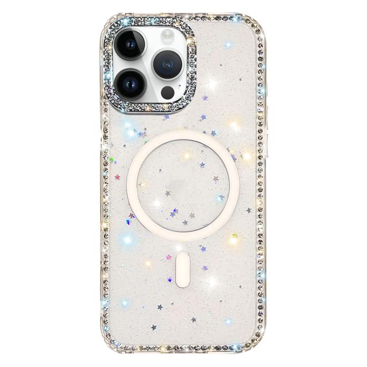 Rhinestone Dual-side IMD PC Hybrid TPU Magnetic Phone Case, For iPhone 14 Pro, For iPhone 14 Pro Max, For iPhone 13 Pro Max, For iPhone 13 Pro