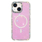 Rhinestone Dual-side IMD PC Hybrid TPU Magnetic Phone Case, For iPhone 13