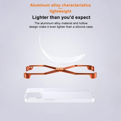 Frameless X-shaped Metal Phone Case, For iPhone 17 Pro Max, For iPhone 17 Pro