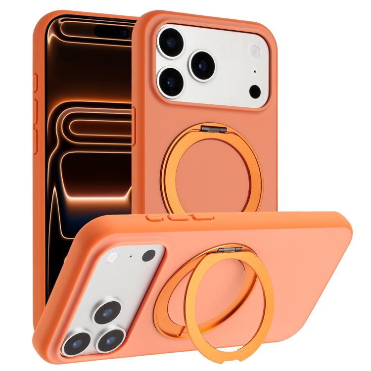 Skin Feel Frosted 360 Degree Rotation Holder Magnetic Phone Case, For iPhone 17 Pro Max, For iPhone 17 Pro, For iPhone 17, For iPhone Air