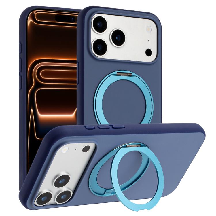 Skin Feel Frosted 360 Degree Rotation Holder Magnetic Phone Case, For iPhone 17 Pro Max, For iPhone 17 Pro, For iPhone 17, For iPhone Air