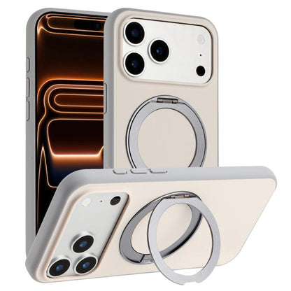Skin Feel Frosted 360 Degree Rotation Holder Magnetic Phone Case, For iPhone 17 Pro Max, For iPhone 17 Pro, For iPhone 17, For iPhone Air