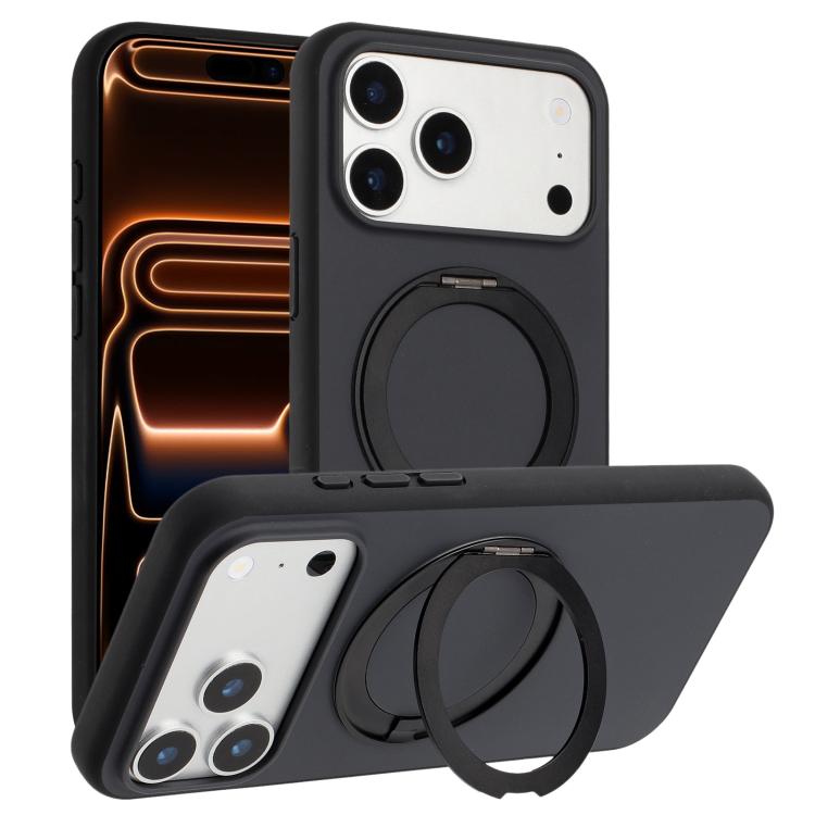 Skin Feel Frosted 360 Degree Rotation Holder Magnetic Phone Case, For iPhone 17 Pro Max, For iPhone 17 Pro, For iPhone 17, For iPhone Air