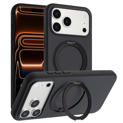 Skin Feel Frosted 360 Degree Rotation Holder Magnetic Phone Case, For iPhone 17 Pro Max, For iPhone 17 Pro, For iPhone 17, For iPhone Air