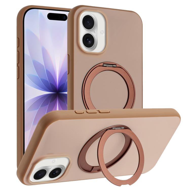 Skin Feel Frosted 360 Degree Rotation Holder Magnetic Phone Case, For iPhone 17 Pro Max, For iPhone 17 Pro, For iPhone 17, For iPhone Air
