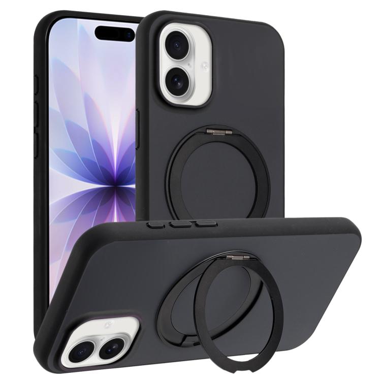 Skin Feel Frosted 360 Degree Rotation Holder Magnetic Phone Case, For iPhone 17 Pro Max, For iPhone 17 Pro, For iPhone 17, For iPhone Air