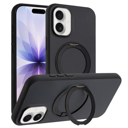 Skin Feel Frosted 360 Degree Rotation Holder Magnetic Phone Case, For iPhone 17 Pro Max, For iPhone 17 Pro, For iPhone 17, For iPhone Air