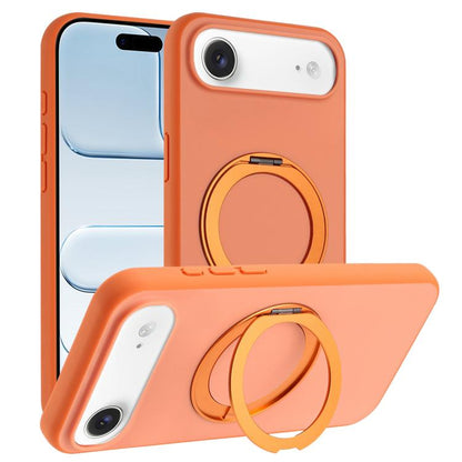 Skin Feel Frosted 360 Degree Rotation Holder Magnetic Phone Case, For iPhone 17 Pro Max, For iPhone 17 Pro, For iPhone 17, For iPhone Air