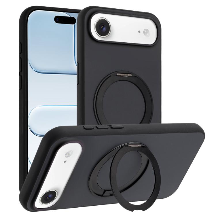 Skin Feel Frosted 360 Degree Rotation Holder Magnetic Phone Case, For iPhone 17 Pro Max, For iPhone 17 Pro, For iPhone 17, For iPhone Air