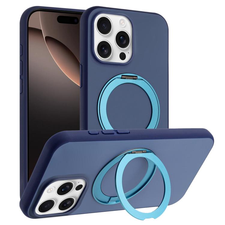 Skin Feel Frosted 360 Degree Rotation Holder Magnetic Phone Case, For iPhone 16 Pro Max, For iPhone 16 Pro, For iPhone 16, For iPhone 15 Pro Max