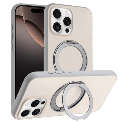 Skin Feel Frosted 360 Degree Rotation Holder Magnetic Phone Case, For iPhone 16 Pro Max, For iPhone 16 Pro, For iPhone 16, For iPhone 15 Pro Max