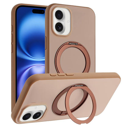 Skin Feel Frosted 360 Degree Rotation Holder Magnetic Phone Case, For iPhone 16 Pro Max, For iPhone 16 Pro, For iPhone 16, For iPhone 15 Pro Max