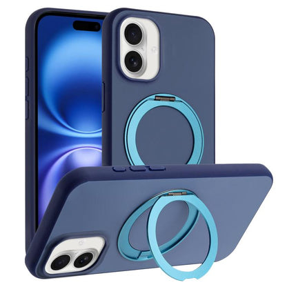 Skin Feel Frosted 360 Degree Rotation Holder Magnetic Phone Case, For iPhone 16 Pro Max, For iPhone 16 Pro, For iPhone 16, For iPhone 15 Pro Max