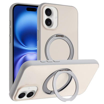 Skin Feel Frosted 360 Degree Rotation Holder Magnetic Phone Case, For iPhone 16 Pro Max, For iPhone 16 Pro, For iPhone 16, For iPhone 15 Pro Max
