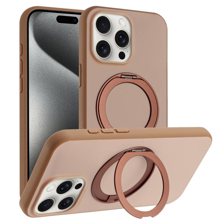 Skin Feel Frosted 360 Degree Rotation Holder Magnetic Phone Case, For iPhone 16 Pro Max, For iPhone 16 Pro, For iPhone 16, For iPhone 15 Pro Max