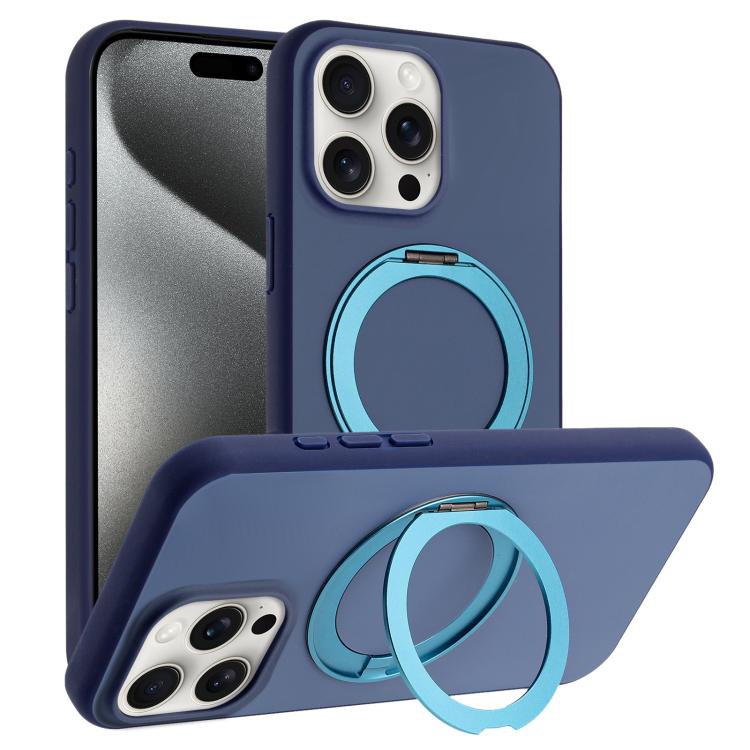 Skin Feel Frosted 360 Degree Rotation Holder Magnetic Phone Case, For iPhone 16 Pro Max, For iPhone 16 Pro, For iPhone 16, For iPhone 15 Pro Max