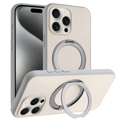 Skin Feel Frosted 360 Degree Rotation Holder Magnetic Phone Case, For iPhone 16 Pro Max, For iPhone 16 Pro, For iPhone 16, For iPhone 15 Pro Max