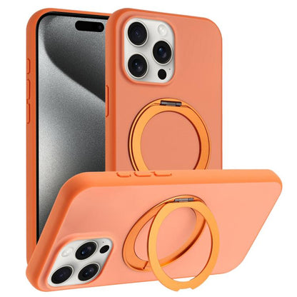 Skin Feel Frosted 360 Degree Rotation Holder Magnetic Phone Case, For iPhone 15 Pro, For iPhone 15 Plus, For iPhone 15, For iPhone 14