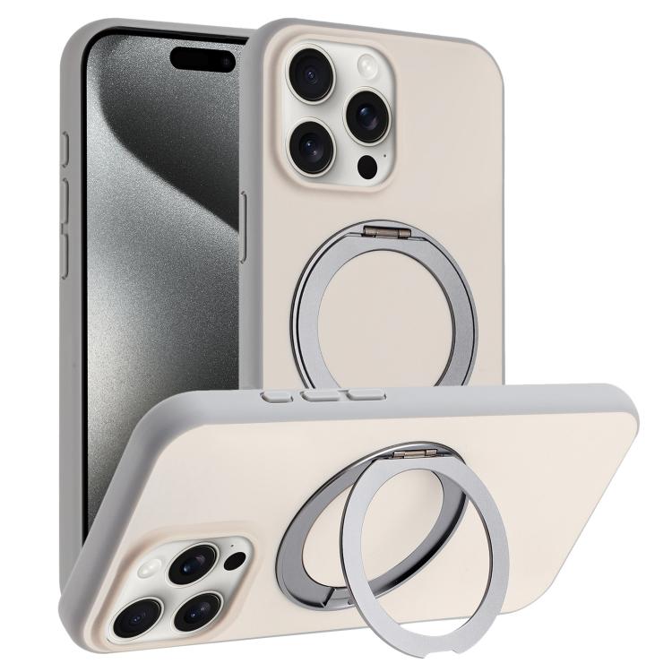 Skin Feel Frosted 360 Degree Rotation Holder Magnetic Phone Case, For iPhone 15 Pro, For iPhone 15 Plus, For iPhone 15, For iPhone 14